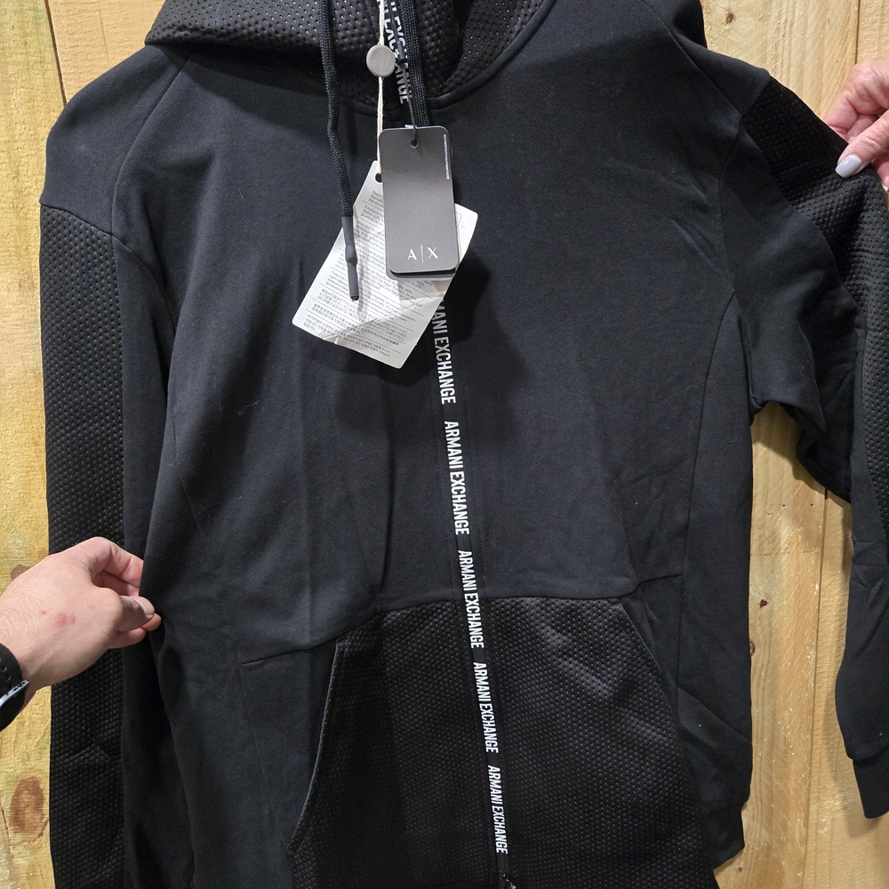 Armani Exchange Men’s Black Hooded Jacket